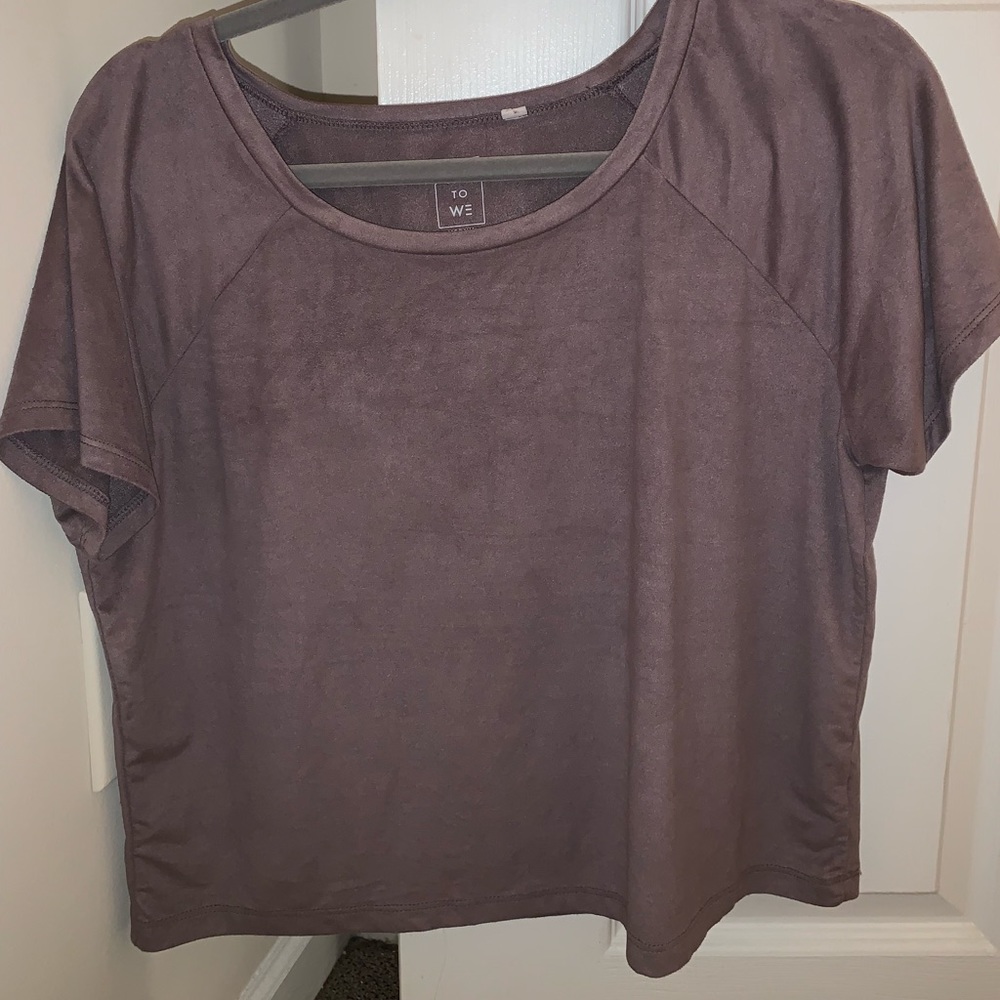 Suede crop top